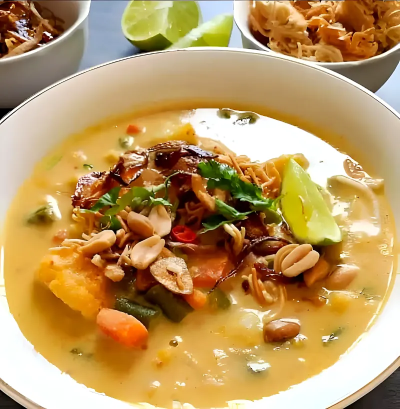 Burmese Khao Suey Soup