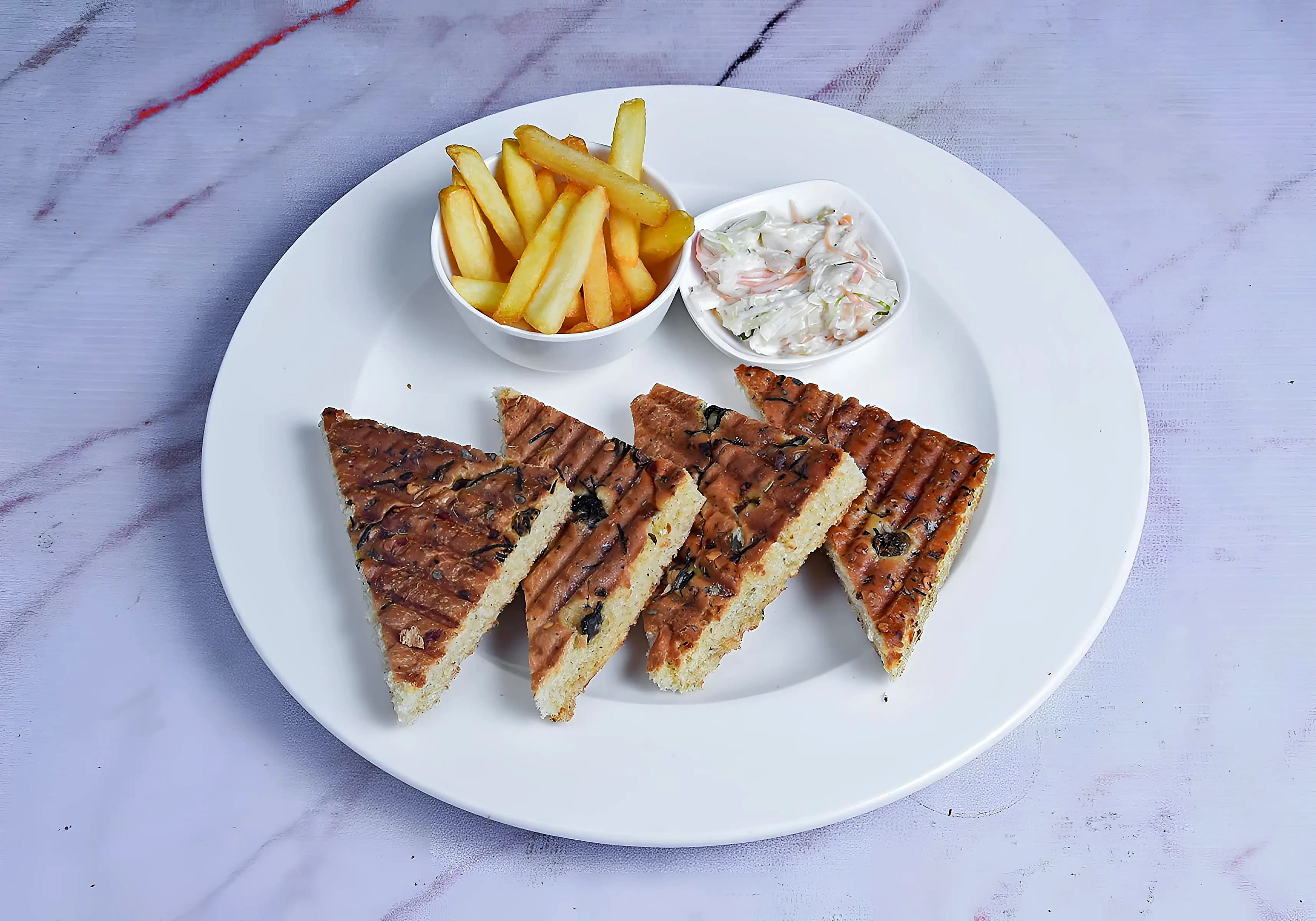 Cottage Cheese Focaccia Sandwich